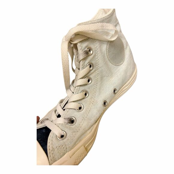 Converse Womens Denim Contrast Embroidered Sunflower High Top Tennis Shoe Sz 8.5 - Picture 3 of 9